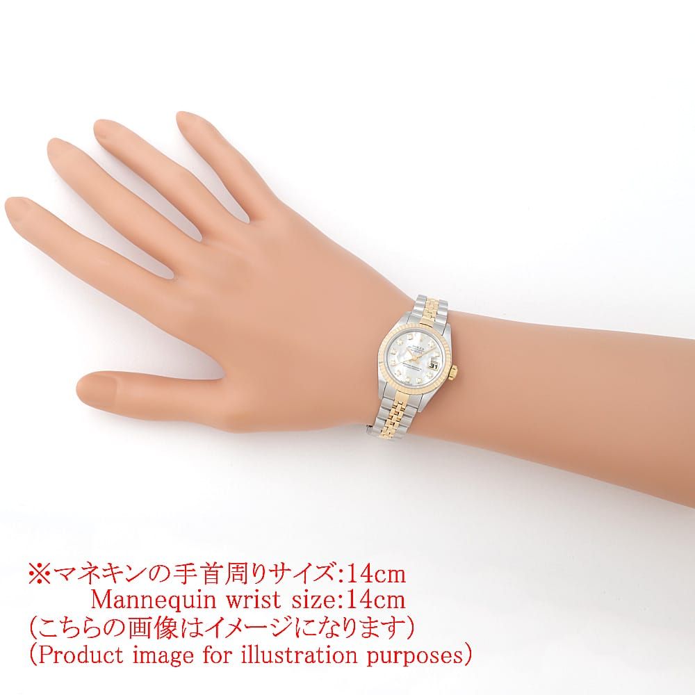 ロレックス デイトジャスト 10Pダイヤ 79173NG ホワイトシェル K番 レディース 中古 腕時計 ロレックス デイトジャスト 10Pダイヤ 79173NG ホワイトシェル K番