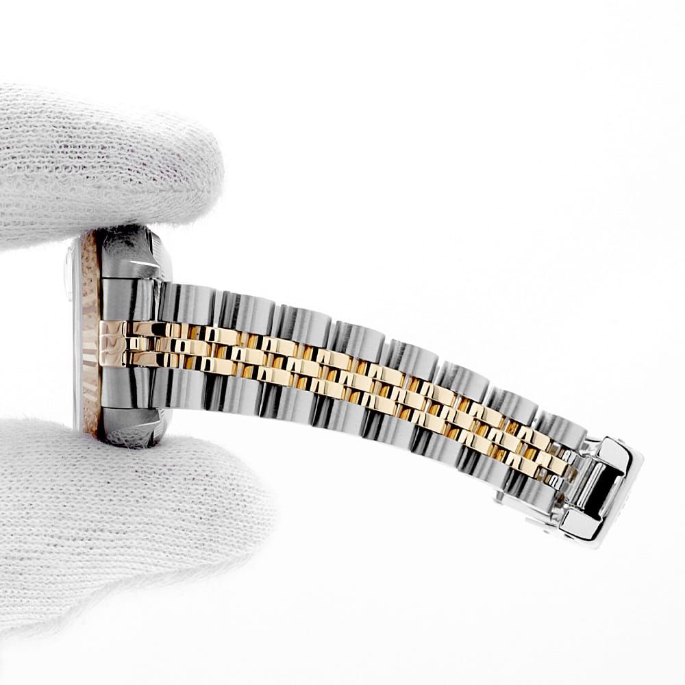 ロレックス デイトジャスト 10Pダイヤ 79173NG ホワイトシェル K番 レディース 中古 腕時計 楽天市場】ROLEX ロレックス デイトジャスト 10Pダイヤモンド ホワイト
