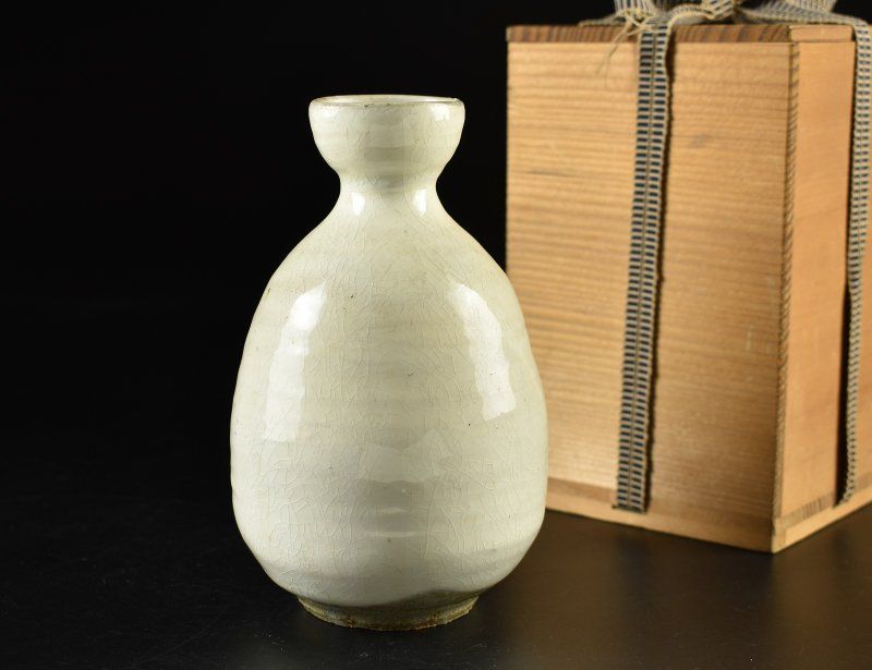 【金重素山】鶴山窯 粉引 徳利 共箱 蔵A6354b】粉引 徳利 共箱 在銘有 - メルカリ
