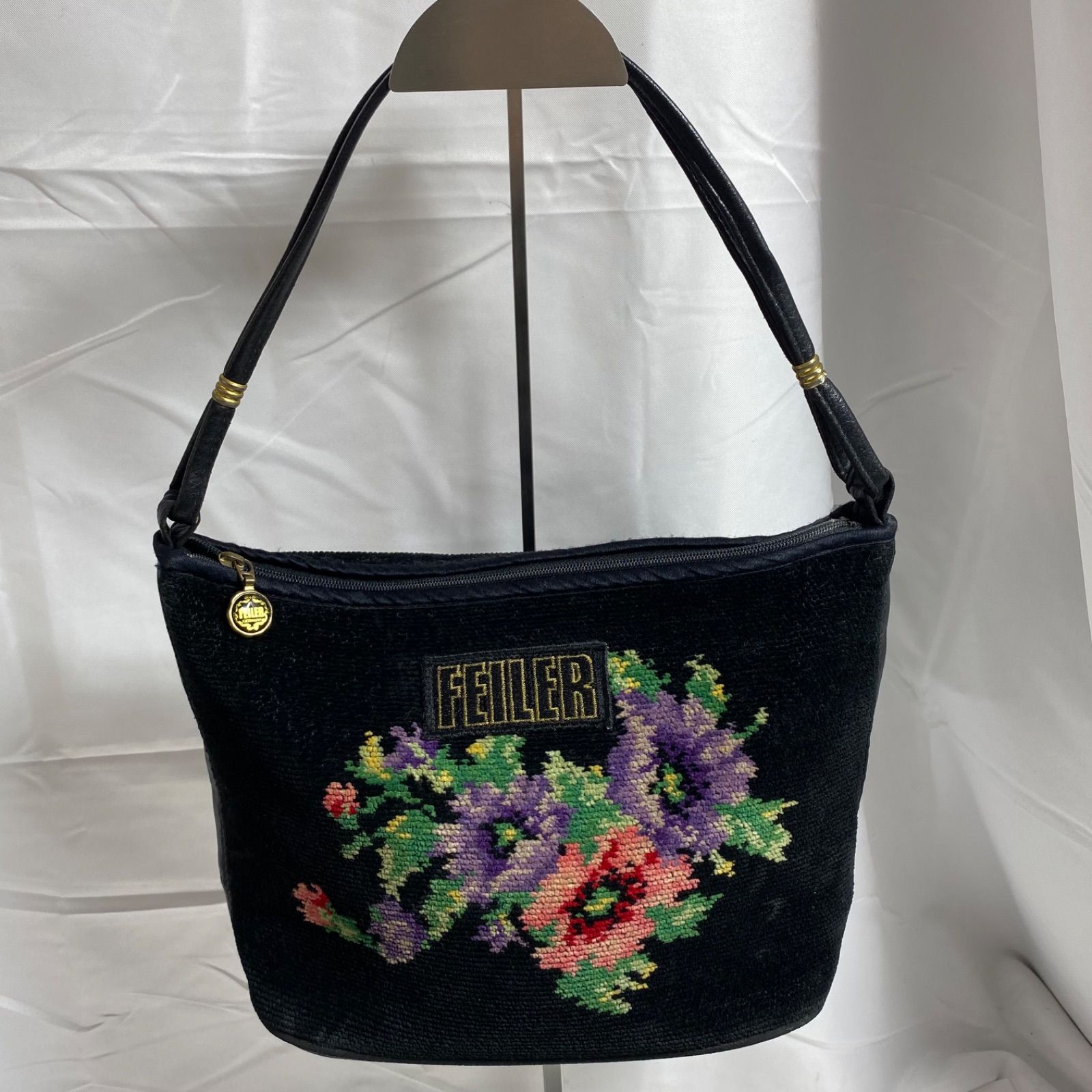 フェイラー FEILER トートバッグ ハンドバッグ 鞄 花柄 【画像を見て 