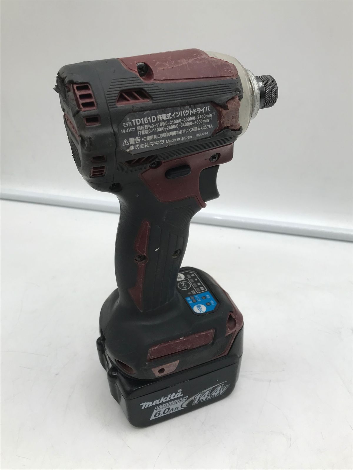 中古品】Makita/マキタ TD161DRGXAR 14.4v充電式インパクトドライバ 