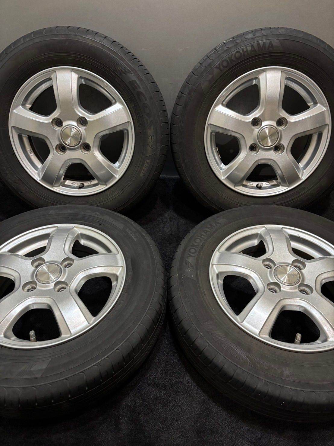 ☆145/80R13 YOKOHAMA/ECOS ES31 19年製 GRASS 13インチ 4J +42 100 4H 