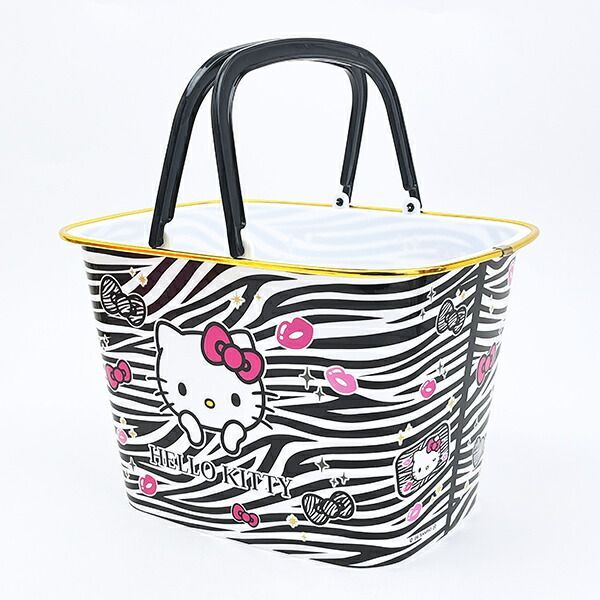 サンリオ ハローキティ ゼブラ柄 フリーボックス カゴ 収納 Sanrio