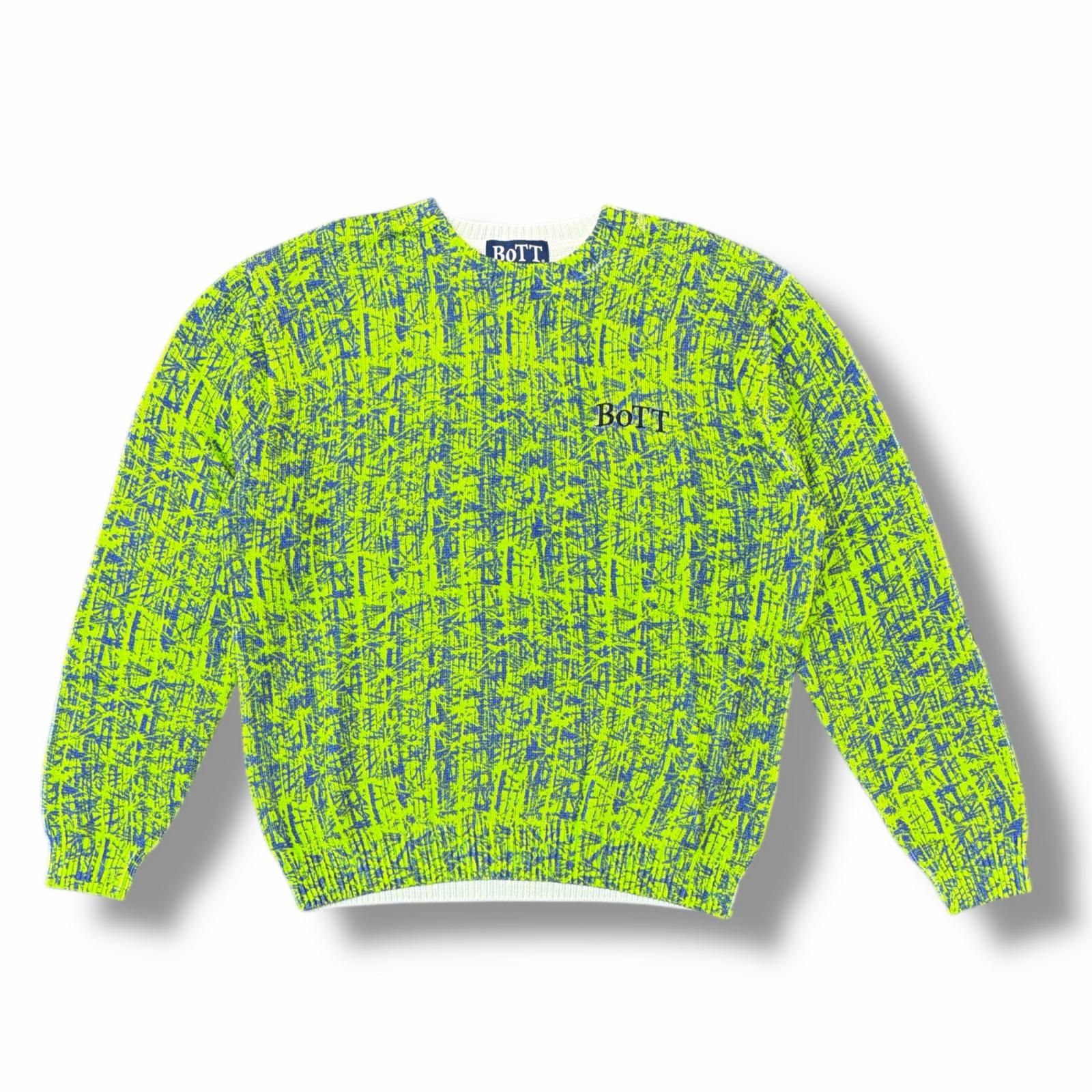 未使用 BoTT 25SS Bamboo Camo Printed Sweater バンブーカモプリントセーター ニット ボット 251BoTT21 グリーン M （11925M） 未使用 BoTT 25SS Bamboo Camo Printed Sweater バンブーカモプリント
