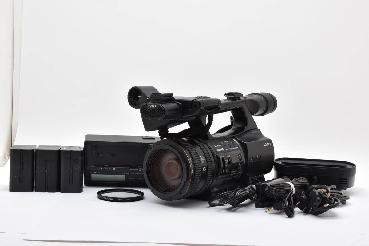 【中古・動作確認済み】SONY HVR-Z5J　ソニー　HDVカムコーダー ☆良品☆ソニー SONY HVR-Z5J HDVカムコーダー テープ走行140時間 充電