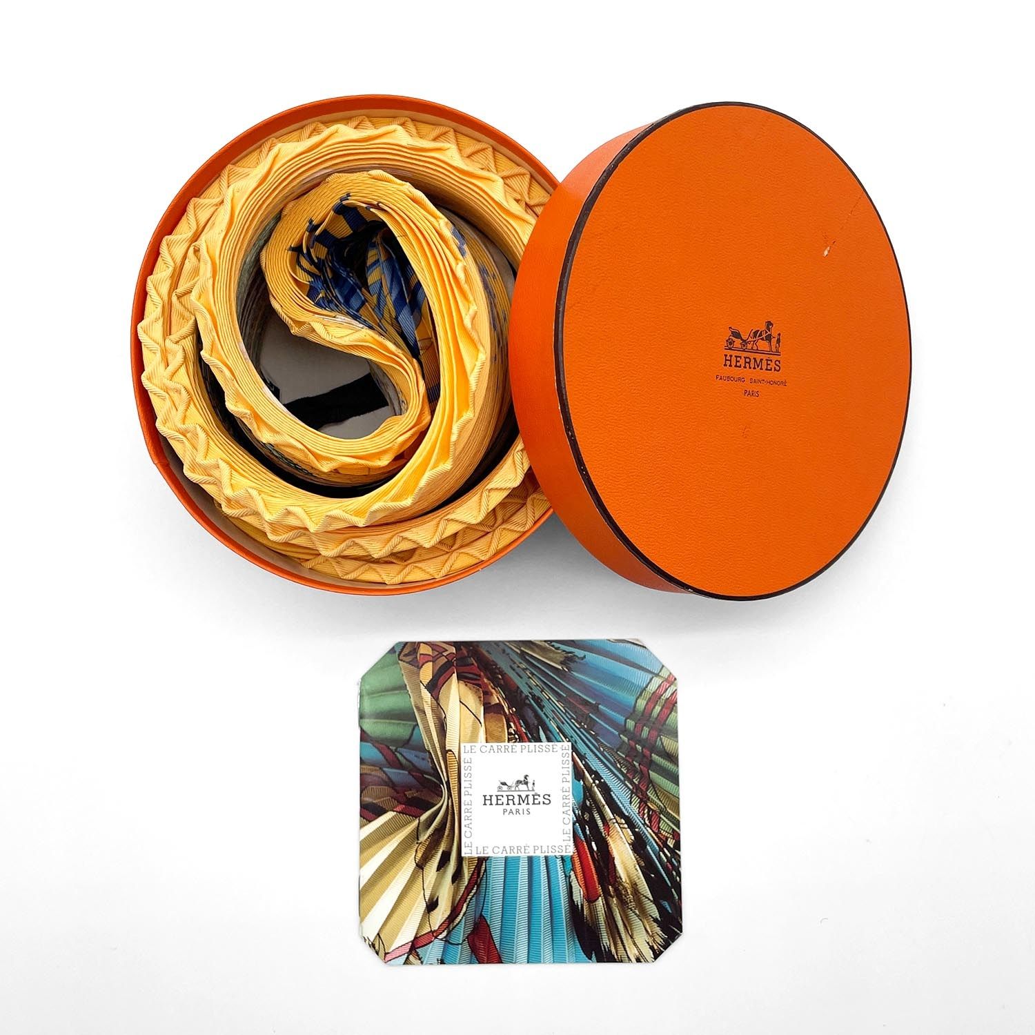 HERMES エルメス カレ90 プリーツ スカーフ TURBANS DES REINES 王妃の