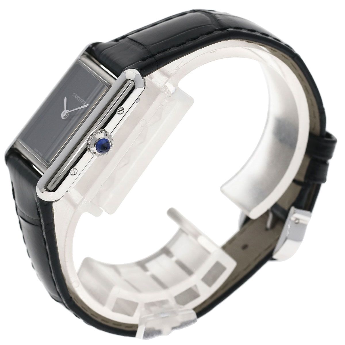 CARTIER カルティエ WSTA0071 タンクマスト ドゥカルティエ SM 腕時計 SS アリゲーター レディース [中古] Cartier（カルティエ） タンク マスト ドゥ WSTA0071 ブラック