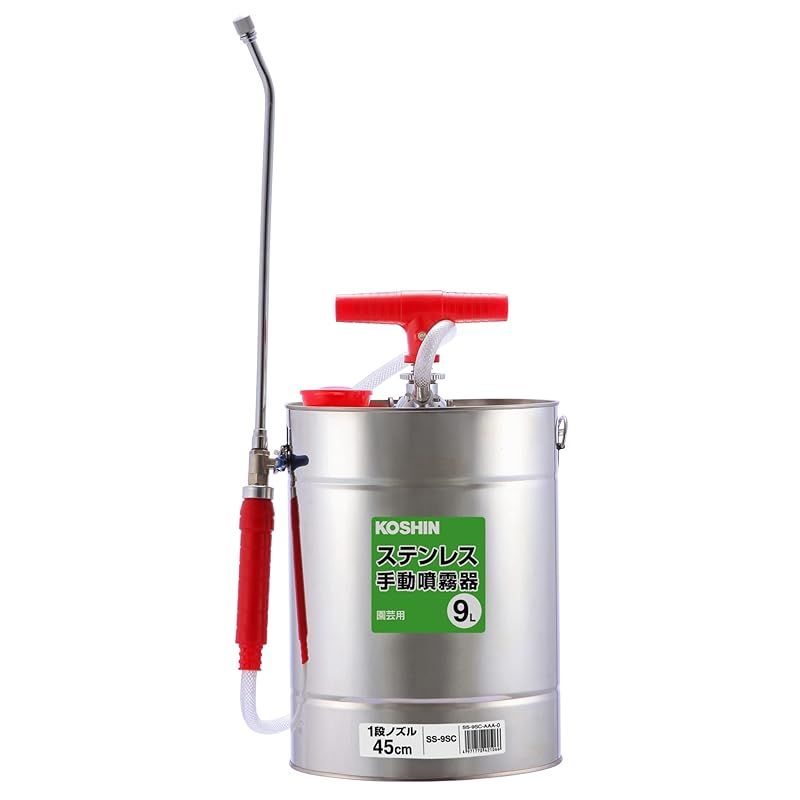 工進(KOSHIN) 手動式 噴霧器 SS-9SC 除草 消毒 小型 軽量 9L 肩掛け式 1