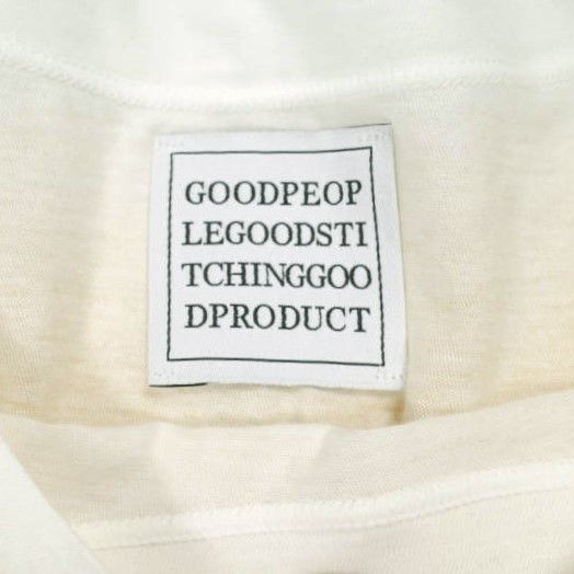 GGG GOOD PEOPLE GOOD STITCHING GOOD PRODUCT グッドピープルグッドスティッチンググッドプロダクト 25SS 日本製 Fade Print Crew-Neck Short-Sleeve T-shirts フェードプリントクルーネックTシャツ 01-01-1530 L ECRU/WHITE 半袖 トップス【中古】【GGG】 GOOD PEOPLE GOOD STITCHING GOOD PRODUCT｜グッド ピープル グッド