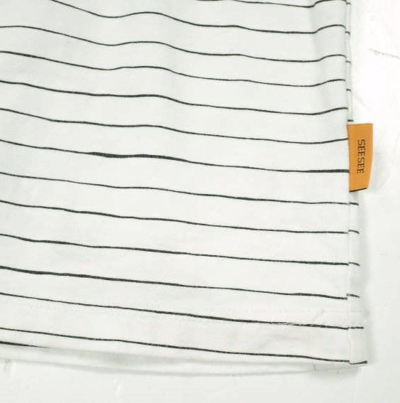 SEE SEE x URBS シーシー URBAN RESEARCH BUYERS SELECT アーバンリサーチ 23SS 別注 日本製 SUPER BIG FLAT SS BOADER POCKET TEE スーパービッグフラットボーダーポケットTシャツ XL WHITE/BLACK 半袖 トップス【中古】【SEE SEE × URBS】 SEE SEE x URBS シーシー アーバンリサーチ 23SS 別注 日本製 SUPER