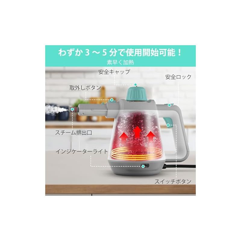 HAUSHOF 【2025新型】 スチームクリーナー 小型 スチーム掃除機 高A Amazon | HAUSHOF 【2025新型】 スチームクリーナー 小型 スチーム掃除