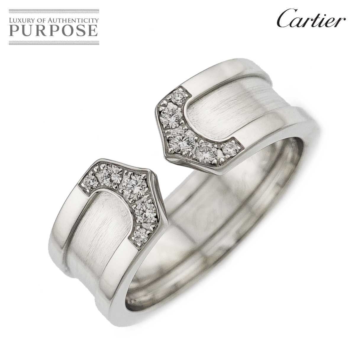 カルティエ Cartier C2 スモール SM #51 リング ダイヤ K18 WG