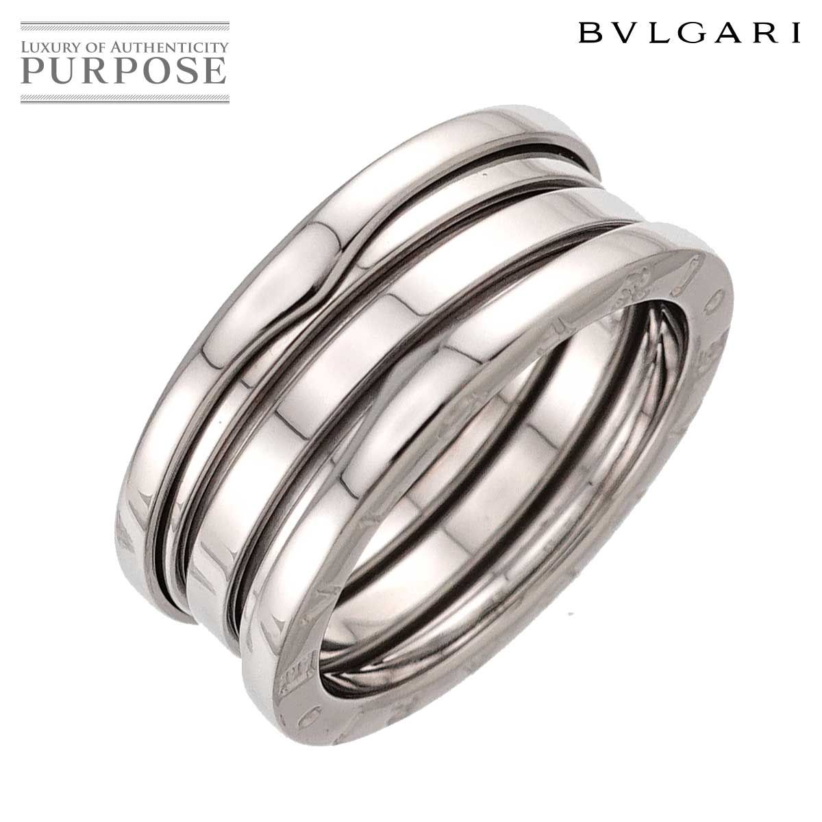 ブルガリ BVLGARI ビーゼロワン 3バンド #58 リング K18 WG ホワイト