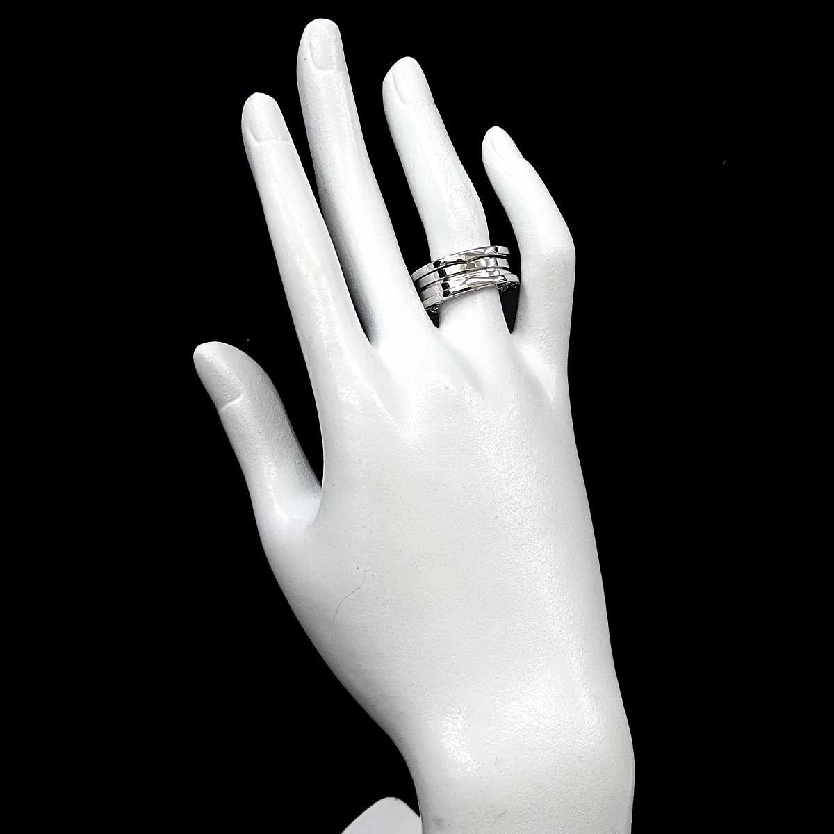 ブルガリ BVLGARI ビーゼロワン 3バンド #58 リング K18 WG ホワイト