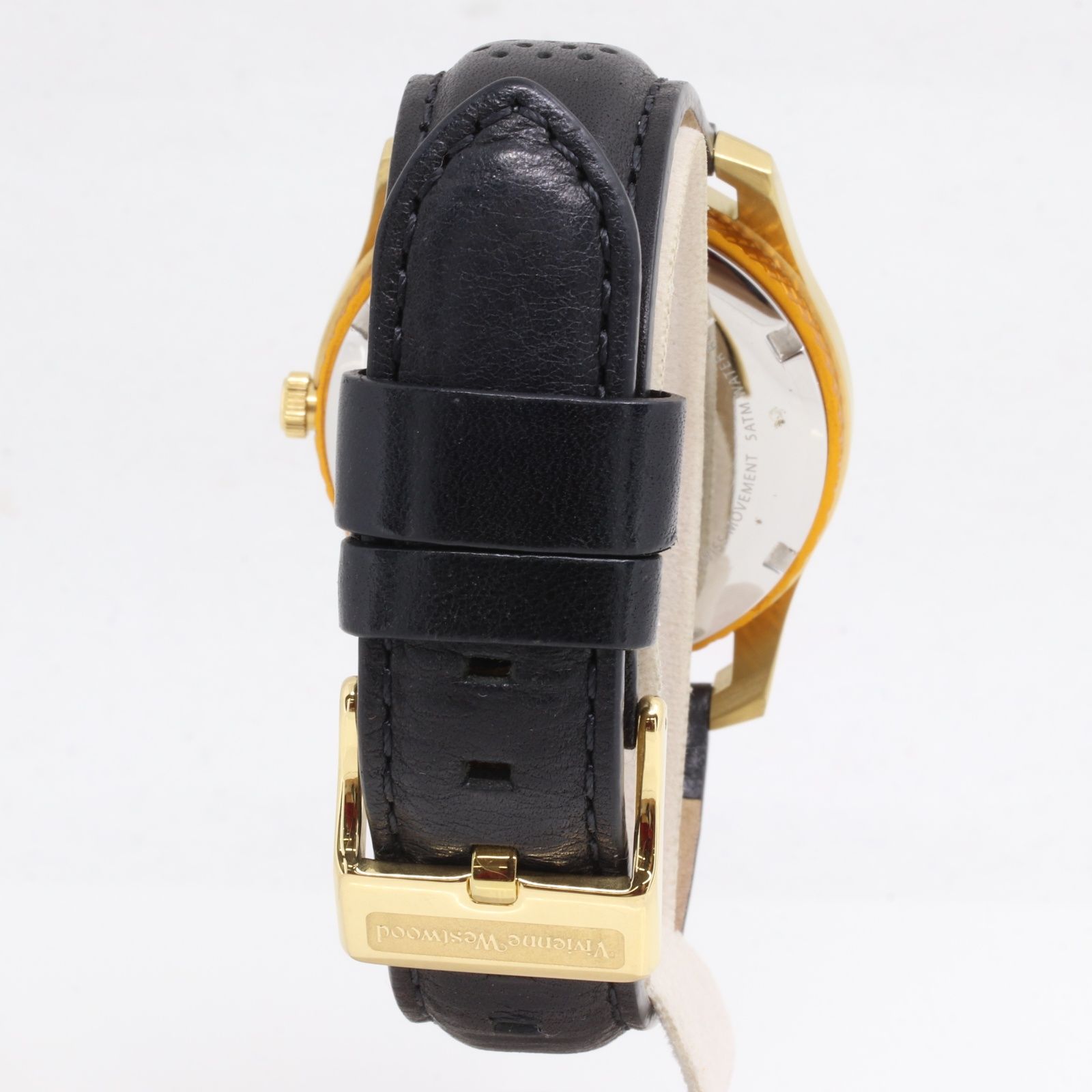 ITCD4YD76PX3 Vivienne Westwood ヴィヴィアン ウエストウッド 腕時計 時計 QZ 黒文字盤 SS×レザー VV185GDBK レディース Vivienne Westwood - ITCD4YD76PX3 Vivienne Westwood ヴィヴィアン