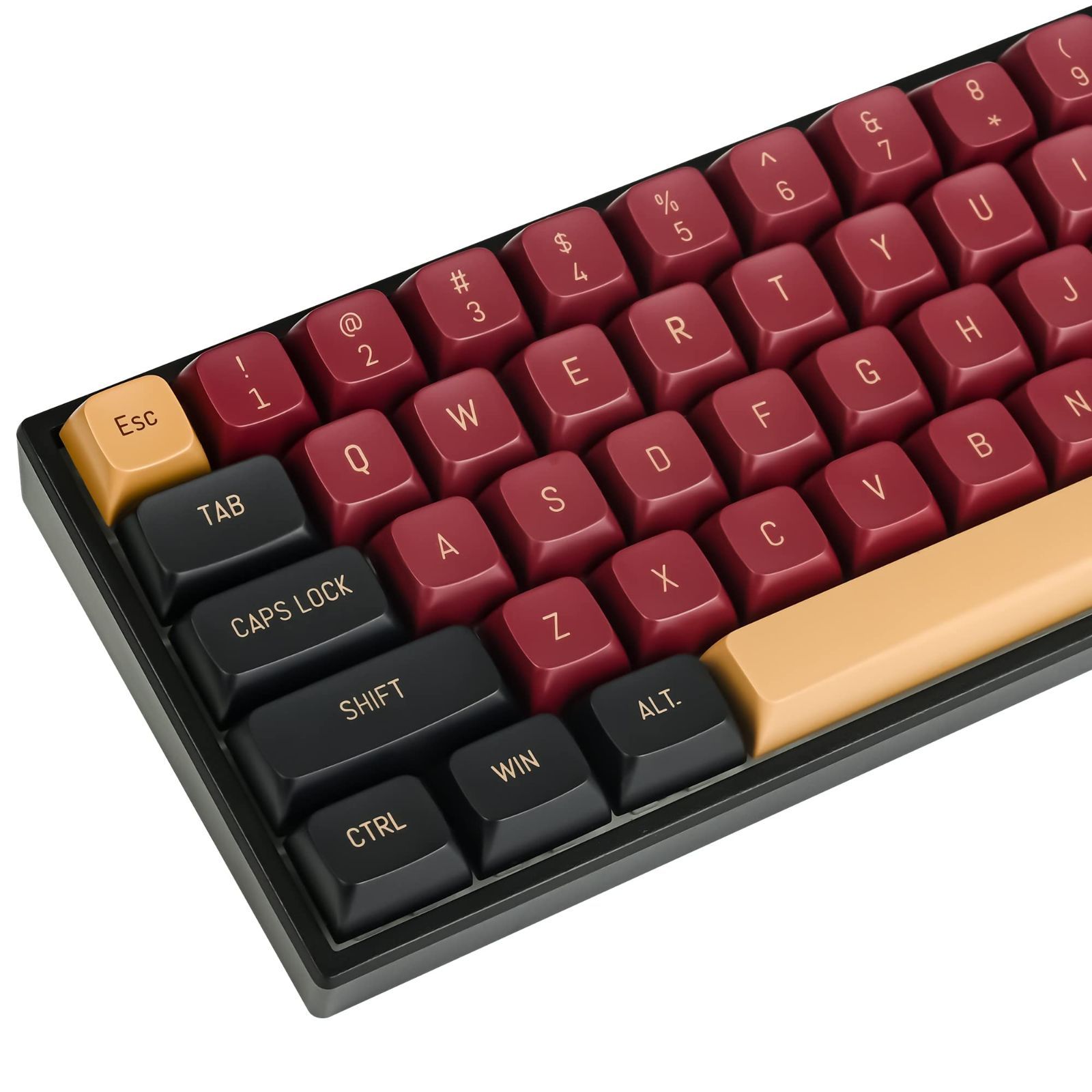 Red Warrior CSA custom keycaps, 160 key double shot keycap set for Cherry/Gateron MX switches 60% /64/GK61 gaming mechanical keyboards