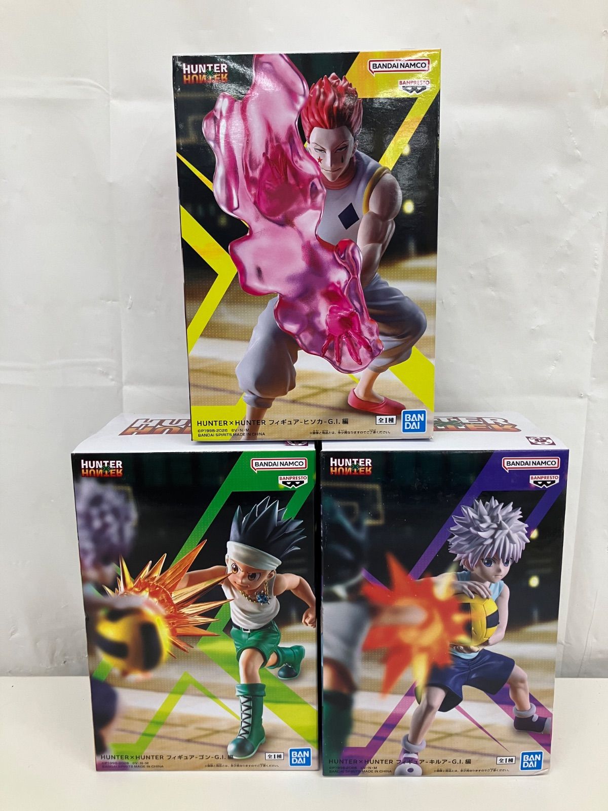 コミック・アニメ 未開封 HUNTER×HUNTER フィギュア キルア ゴン ヒソカ G.I.編 ３個セット LF4868 f101