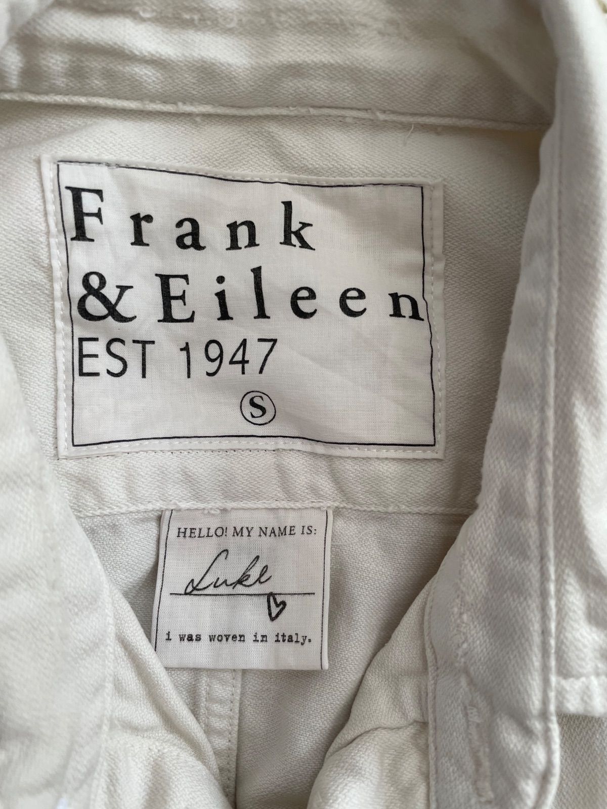 【美品】Frank&Eileen LUKE/ST WCD ダメージ加工 白シャツ 美品】USA製 Frank&Eileen LUKE/ST WCD ダメージ加工 フランク