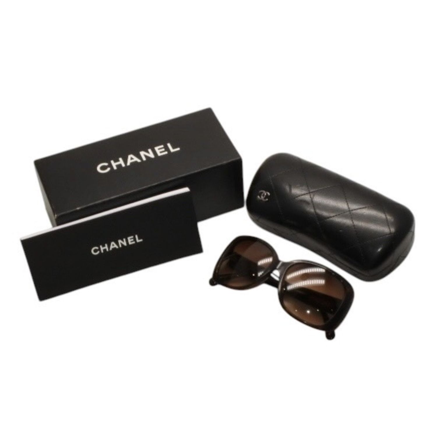 【美品】CHANEL 5234-Q-A サングラス ブラック レディース 正規品 CHANEL シャネル サングラス アイウェア 5234-Q-A c.714/3B サイズ57