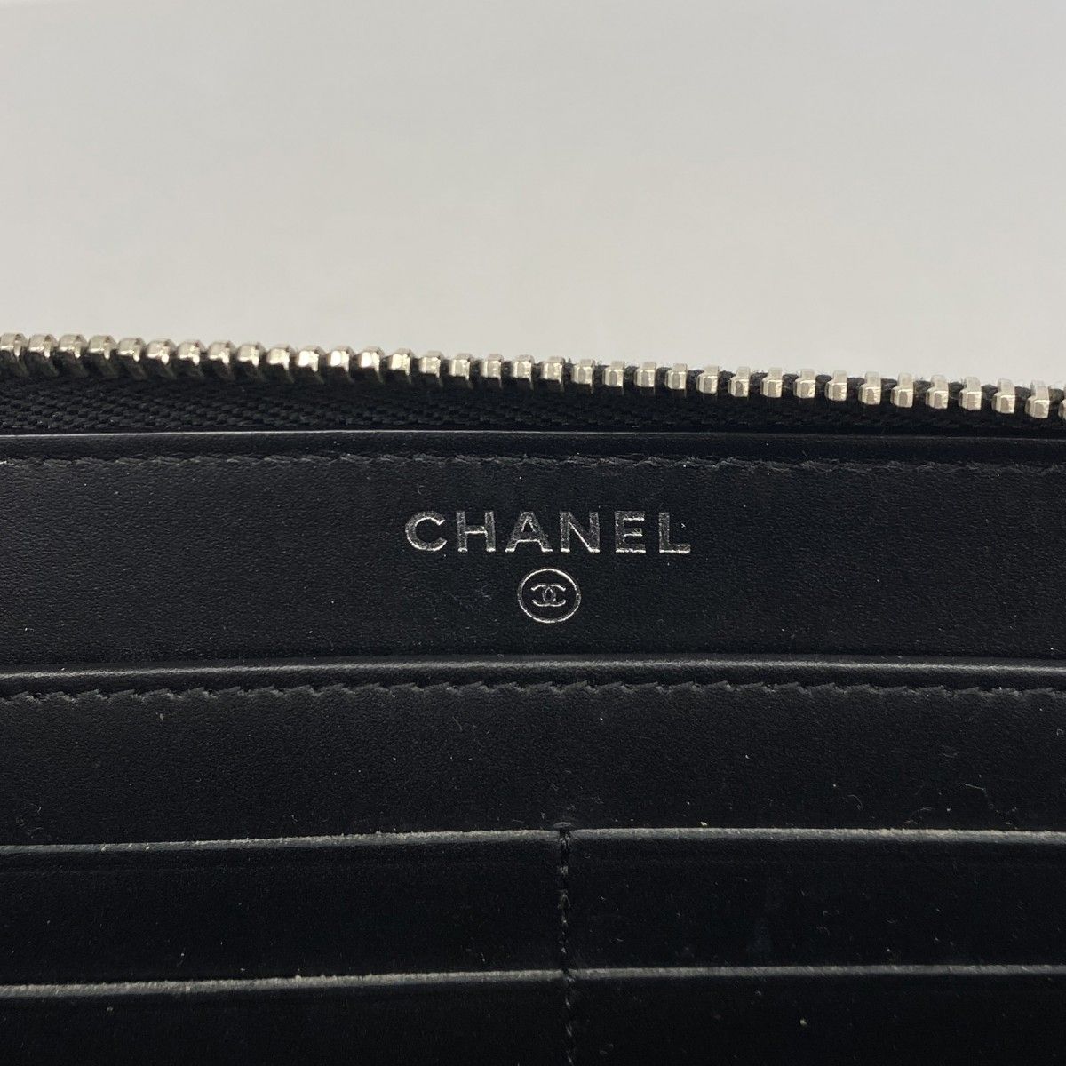 【6dc2897-k】シャネル 長財布 レザー ブラック シルバー金具【中古】レディース CHANEL - ☆最終価格【6dc2897-k】シャネル 長財布 レザー ブラック