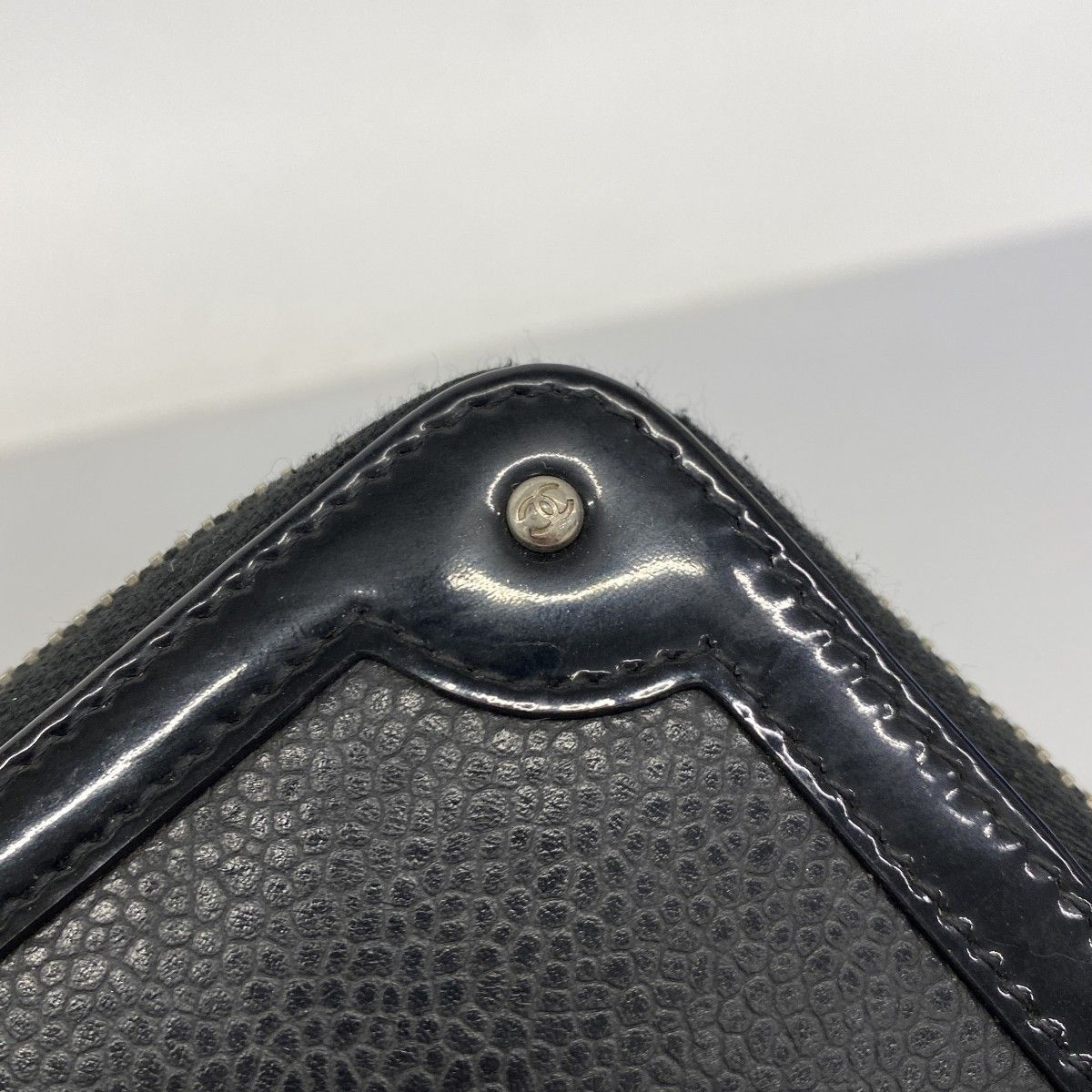 【6dc2897-k】シャネル 長財布 レザー ブラック シルバー金具【中古】レディース CHANEL - ☆最終価格【6dc2897-k】シャネル 長財布 レザー ブラック