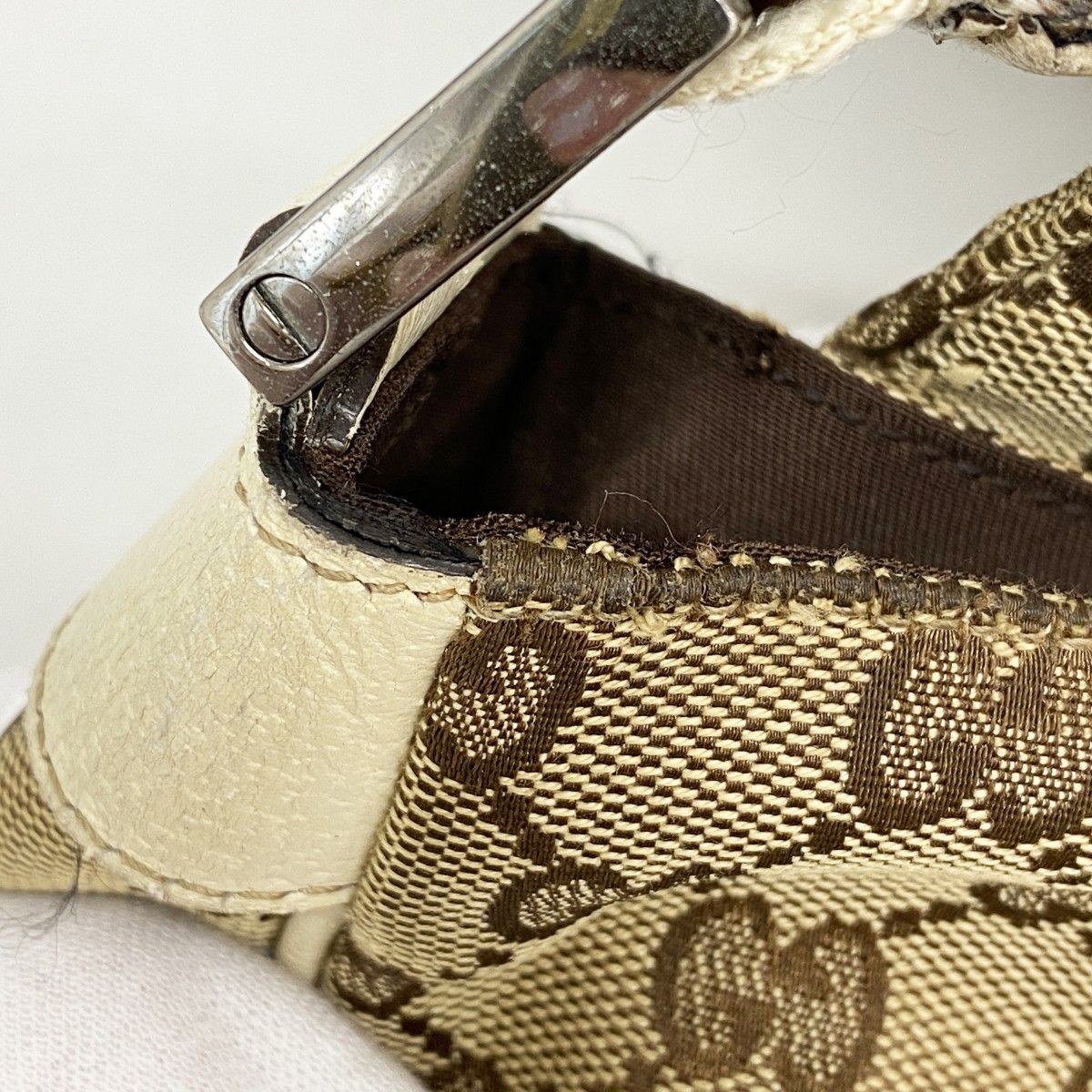【6dc2976】グッチ ショルダーバッグ GGキャンバス 146236 キャンバス ブラウン シルバー金具【中古】レディース GUCCI - ☆最終価格【6dc2976】グッチ ショルダーバッグ GGキャンバス