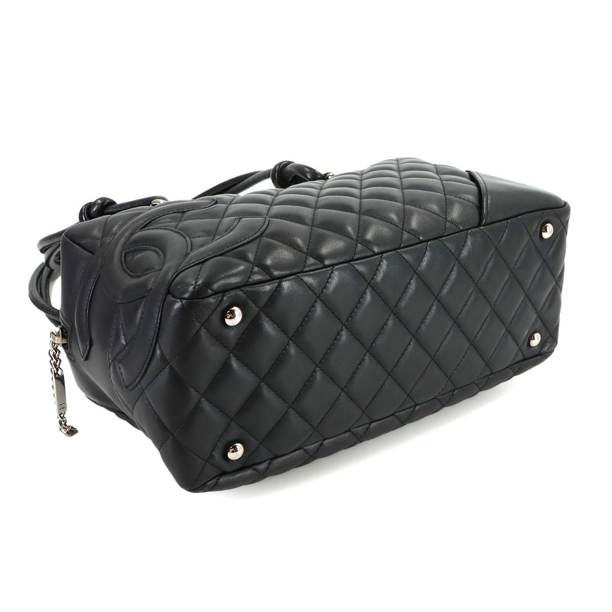 美品 シャネル CHANEL カンボンライン ボーリング ショルダー バッグ