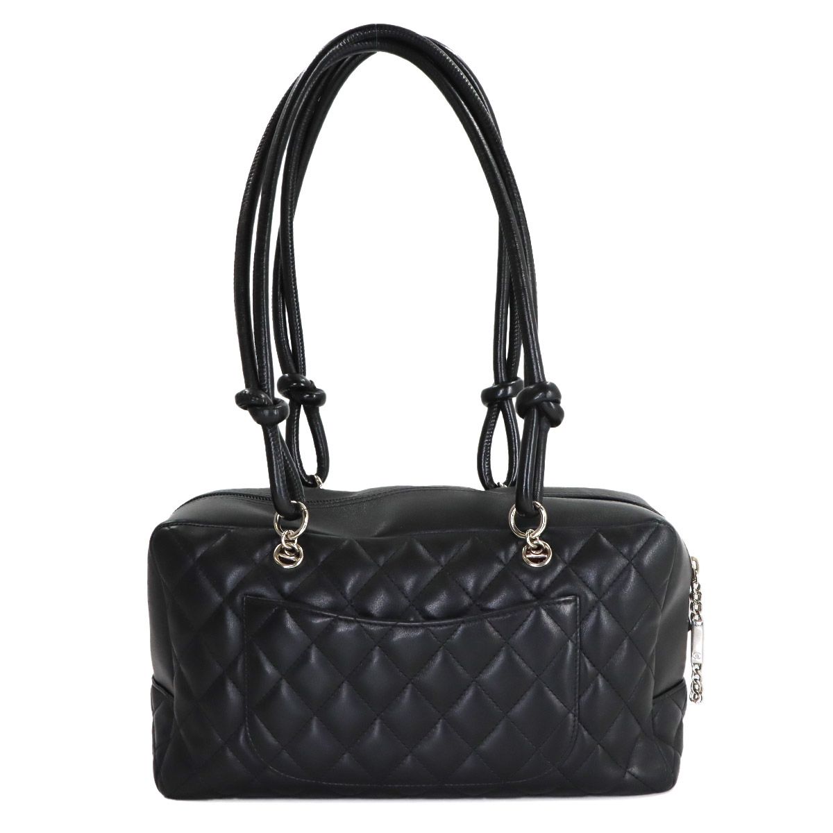 シャネル CHANEL カンボンライン ボーリングバッグ レザー ベージュ ブラック シルバー金具 A25171 肩掛け ショルダーバッグ レディース ボーリングバッグ ブランドバッグ シャネルバッグ シャネルショルダーバッグ 8381 美品 シャネル CHANEL カンボンライン ボーリング ショルダー バッグ