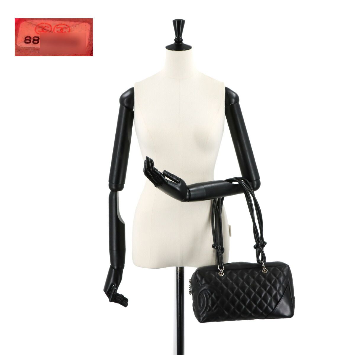 美品 シャネル CHANEL カンボンライン ボーリング ショルダー バッグ