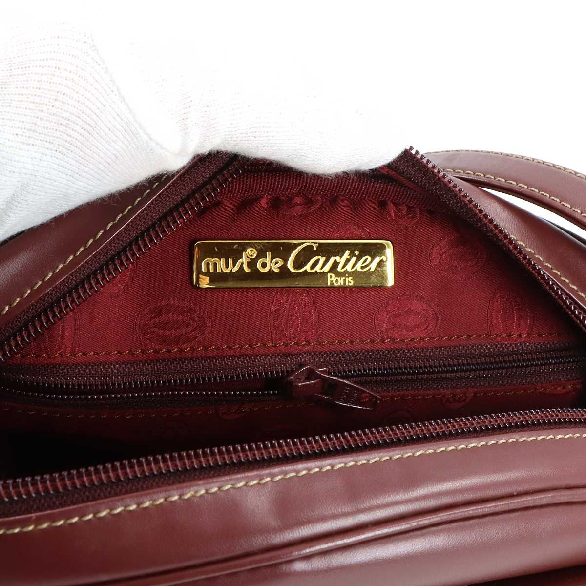 新品同様 カルティエ Cartier マストライン ショルダー バッグ レザー