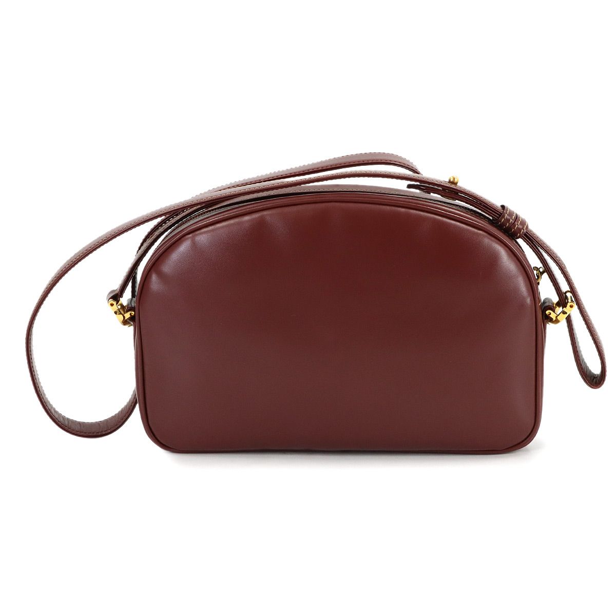 新品同様 カルティエ Cartier マストライン ショルダー バッグ レザー ボルドー ゴールド 金具 Must Line Shoulder Bag 90319959 Cartier マストライン ショルダー バッグ レザー ボルドー ゴールド