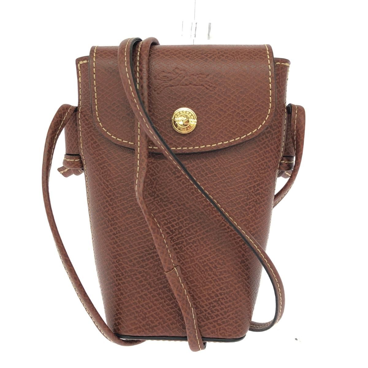 LONGCHAMP ロンシャン ミニショルダーバッグ/エピュレ  レザー    ブラウン レディース / 240001196854 LONGCHAMP ロンシャン ミニショルダーバッグ/エピュレ レザー ブラウン