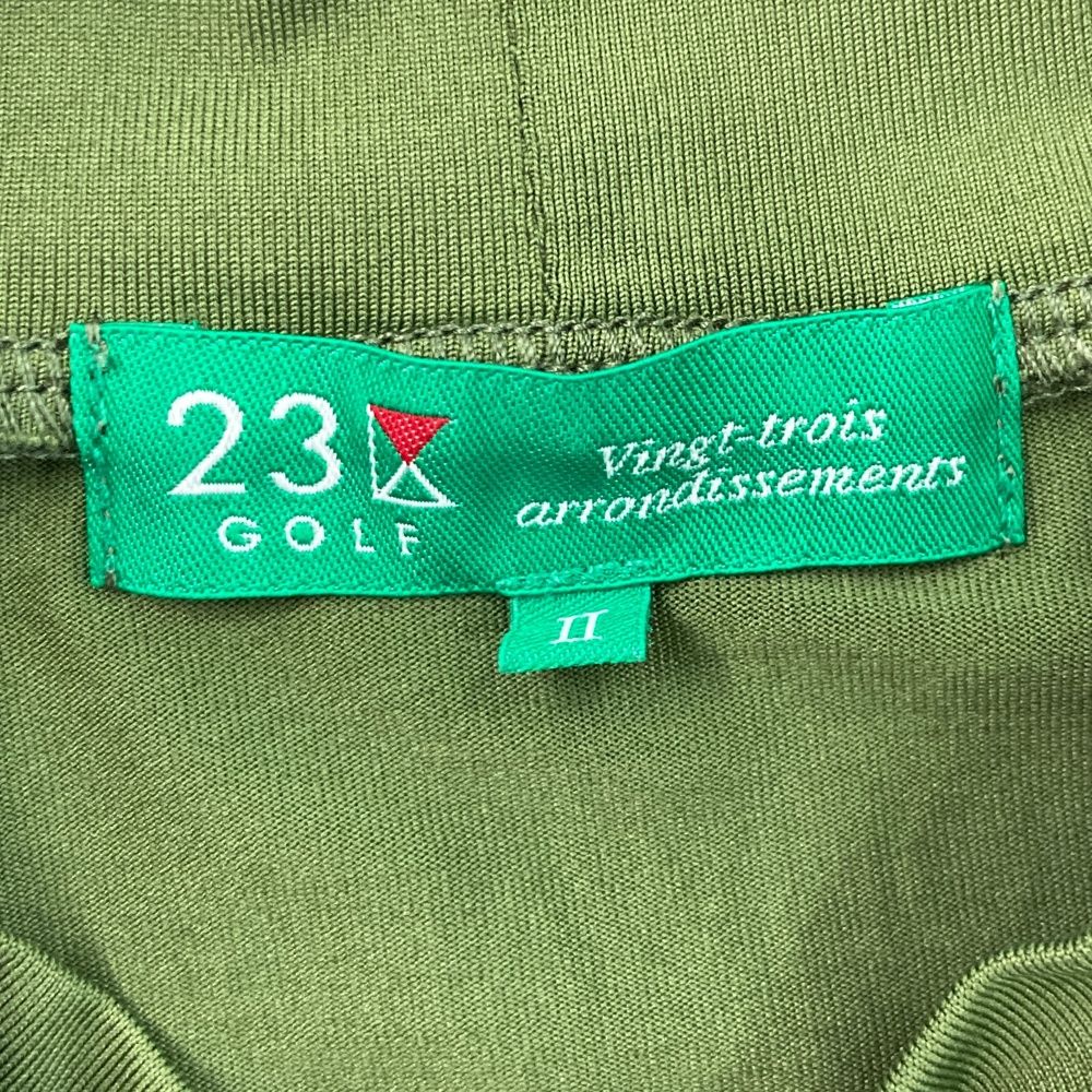 サイズ：2 23区GOLF ニジュウサンクゴルフ ハイネック 半袖Tシャツ カーキ系 [240101665490] ゴルフウェア レディース ストスト