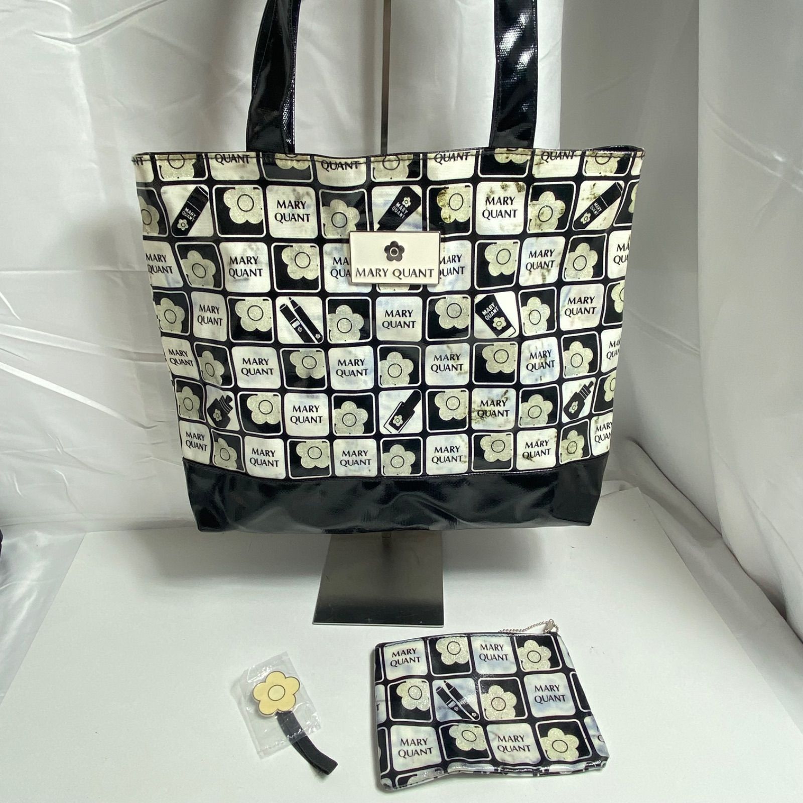 マリークワント MARY QUANT トートバッグポーチセット 【色移り有】S 