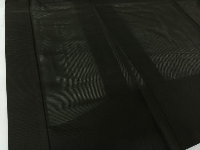 平和屋着物▽夏物 男性 羽織 黒紋付 スリーシーズン 春夏秋 絽 暗黒色