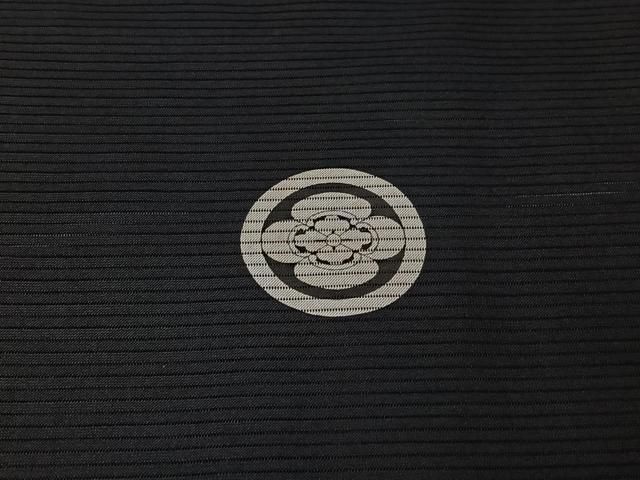 平和屋着物▽夏物 男性 羽織 黒紋付 スリーシーズン 春夏秋 絽 暗黒色