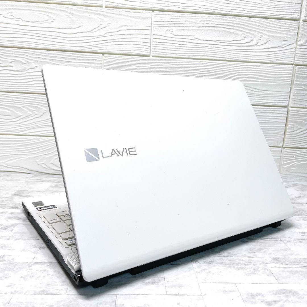 NEC LAVIE ホワイト 8GB Windows11 ノートパソコン DVD 大画面 カメラ
