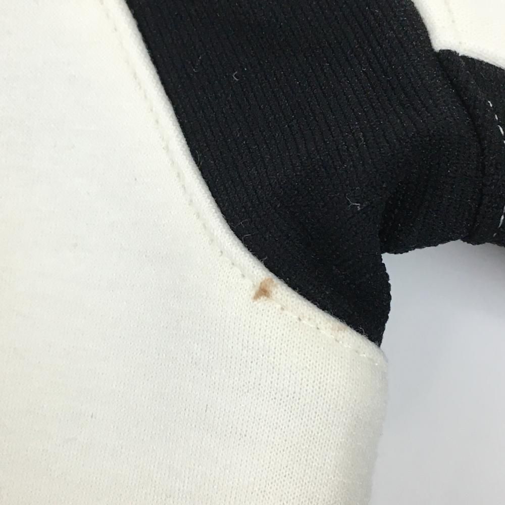 【美品】マークアンドロナ ハイネックワンピース 白×黒 ダンボールニット調 レディース 38(M) ゴルフウェア 2024年モデル MARK＆LONA 美品】マークアンドロナ ハイネックワンピース 白×黒 ダンボールニット