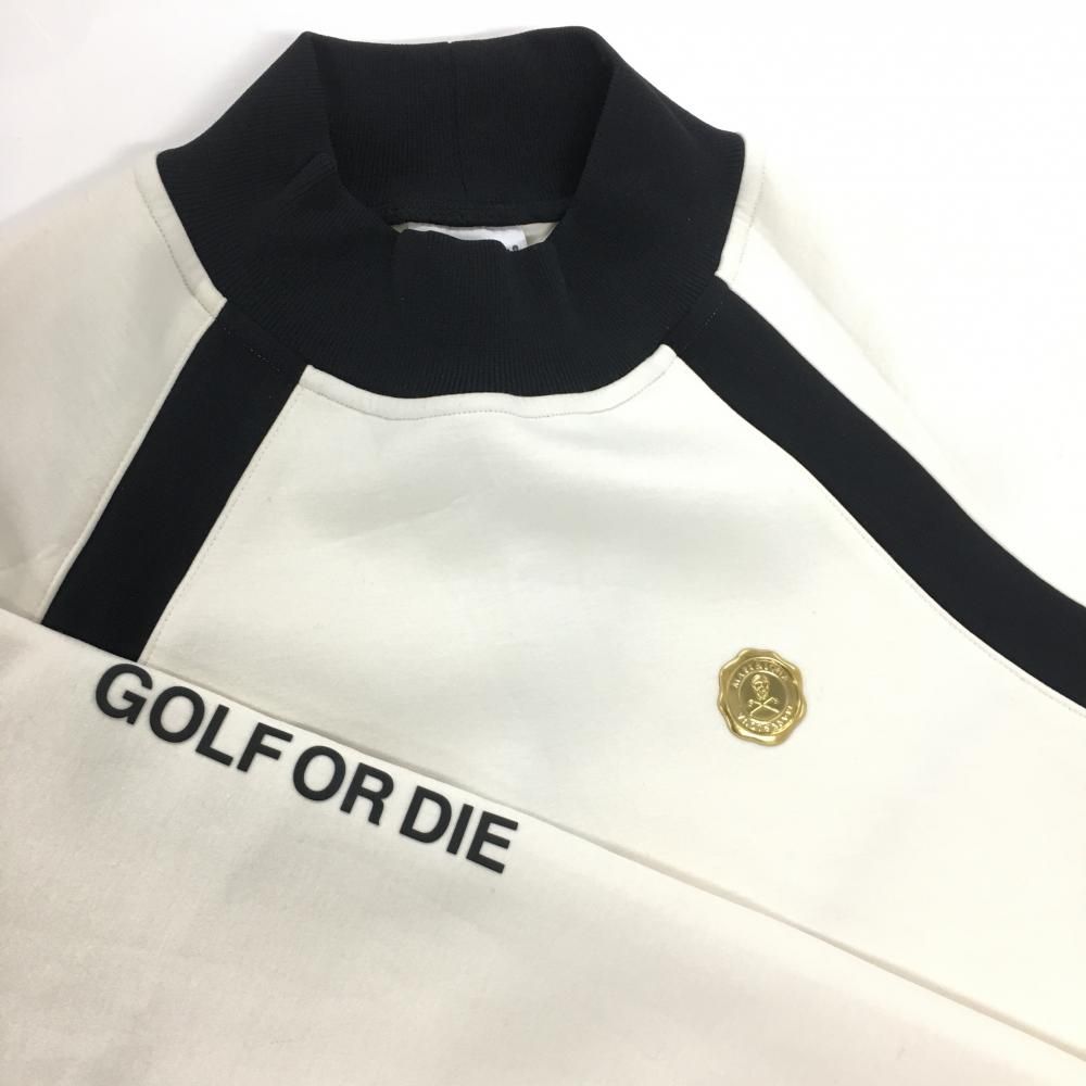 美品】マークアンドロナ ハイネックワンピース 白×黒 ダンボールニット