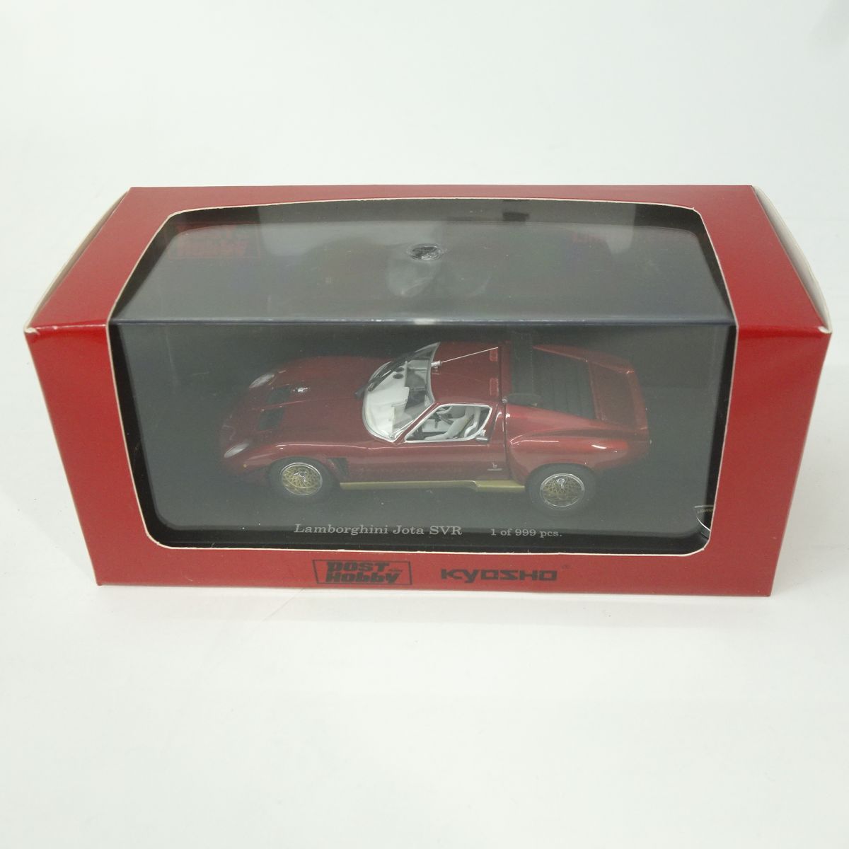 京商1／12ランボルギーニイオタ中古 ポストホビー ランボルギーニ イオタ SVR PS012 メタリックレッド
