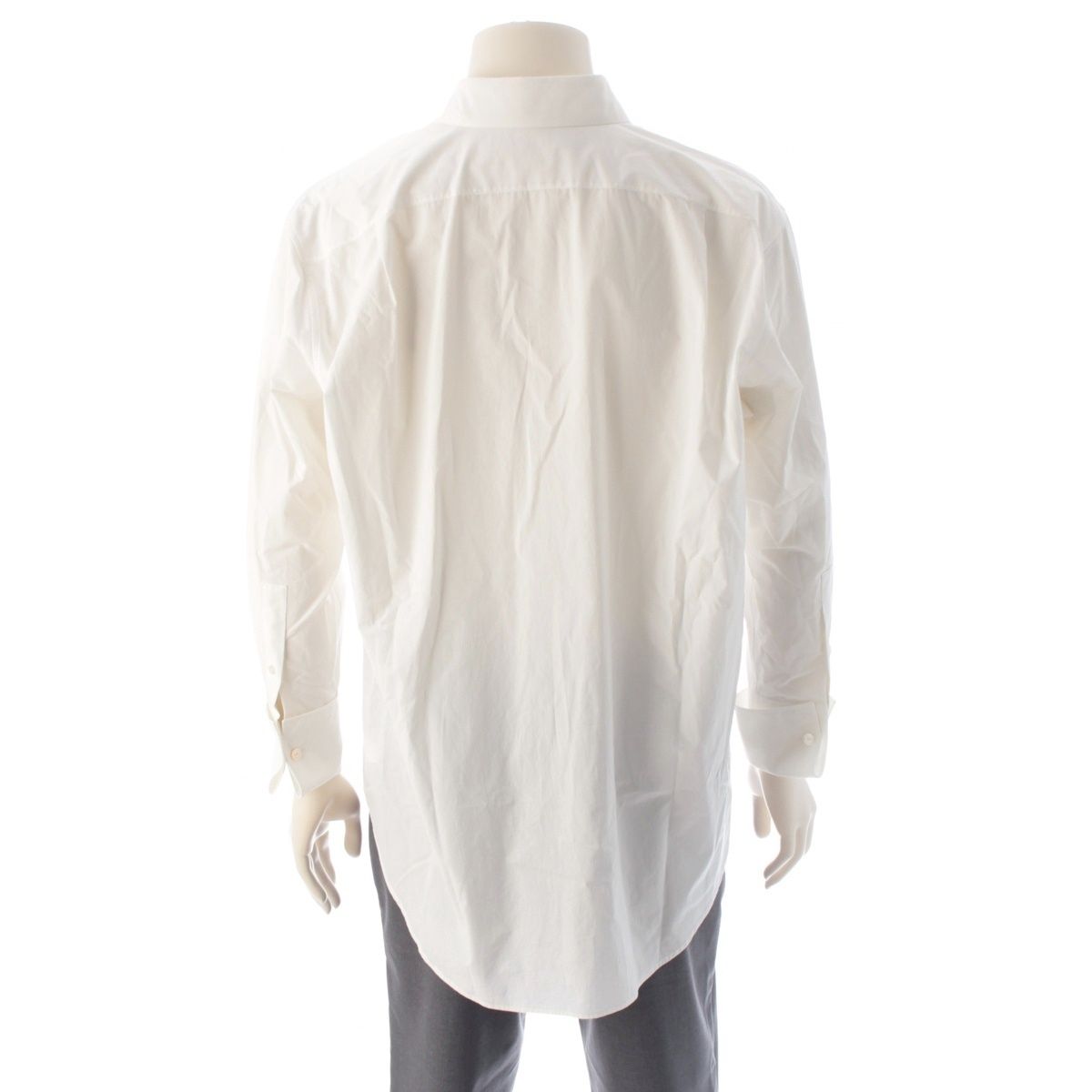 ザロウ コットン MENT SHIRT オーバーサイズ シェルボタン シャツ ブラウス 10204 W4075 ホワイト 0【中古】 ザロウ コットン MENT SHIRT オーバーサイズ シェルボタン シャツ