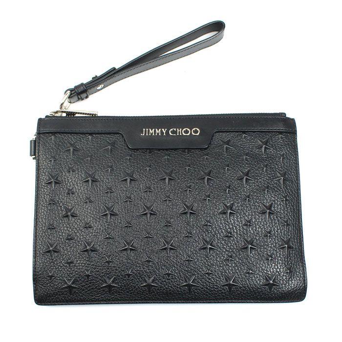 JIMMY CHOO ジミーチュウ デレク DEREK MINI クラッチバッグ ブラック 