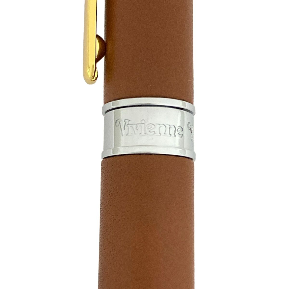 VivienneWestwood ACCESSORIES(ヴィヴィアンウエストウッドアクセサリーズ) ボールペン美品  5118AC02 BW ブラウン×ゴールド×シルバー オーヴ/インクあり(黒) 牛革 ヴィヴィアンウエストウッドアクセサリーズ ボールペン美品 5118AC02
