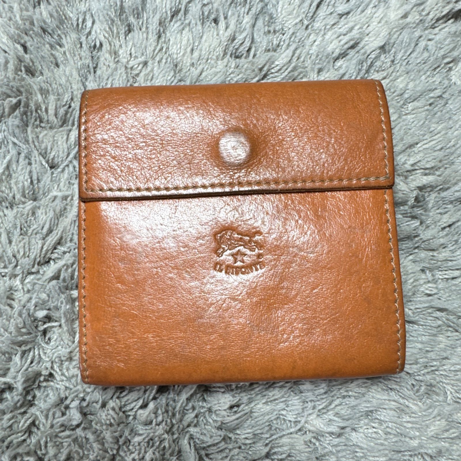 IL BISONTE イルビゾンテ 三つ折り財布 コンパクトウォレット 本革 