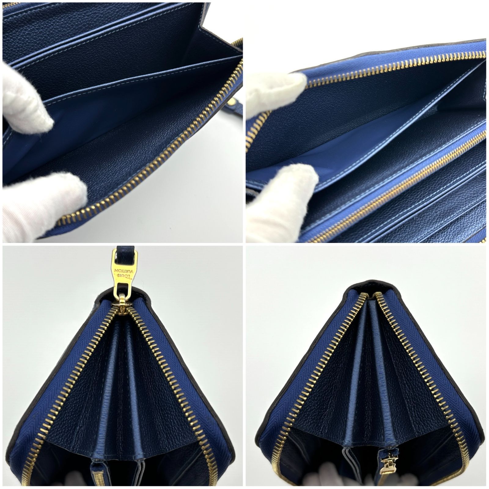 極美品】ルイヴィトン アンプラント ジッピーウォレット メタリック 