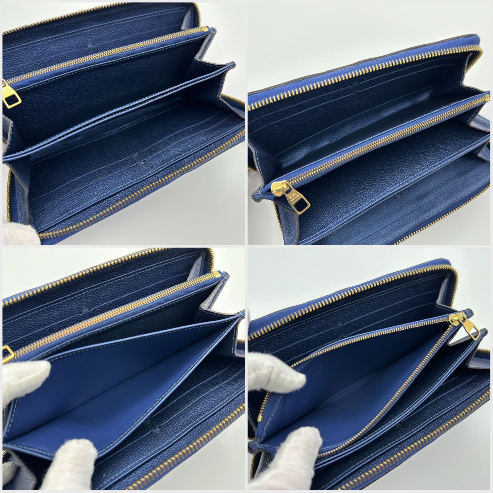 極美品】ルイヴィトン アンプラント ジッピーウォレット メタリック 