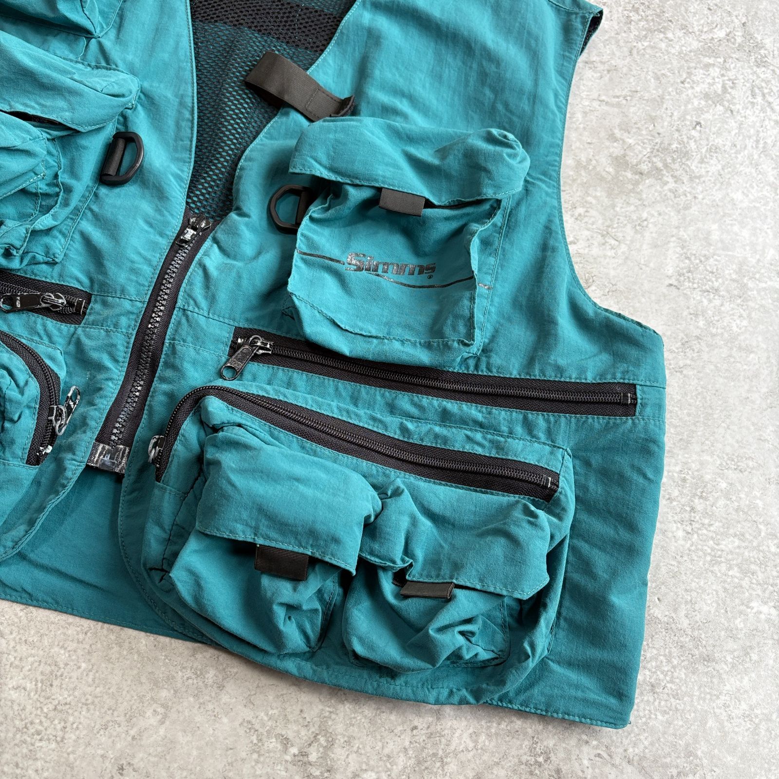 80s USA製 SIMMS Fishing Vest 【 green 】 シムス フィッシングベスト