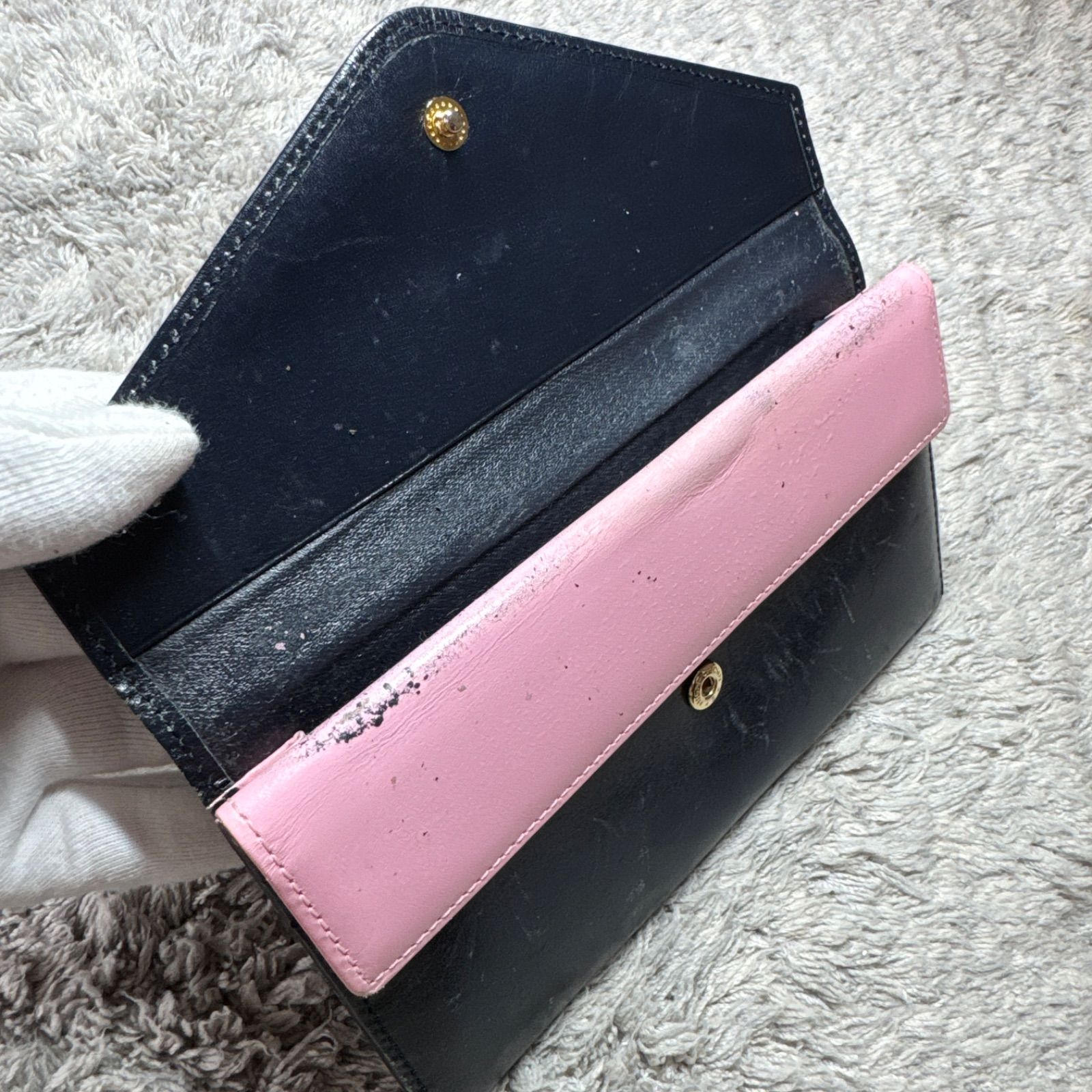 Kitamura キタムラ 長財布 レザー ネイビー - メルカリ