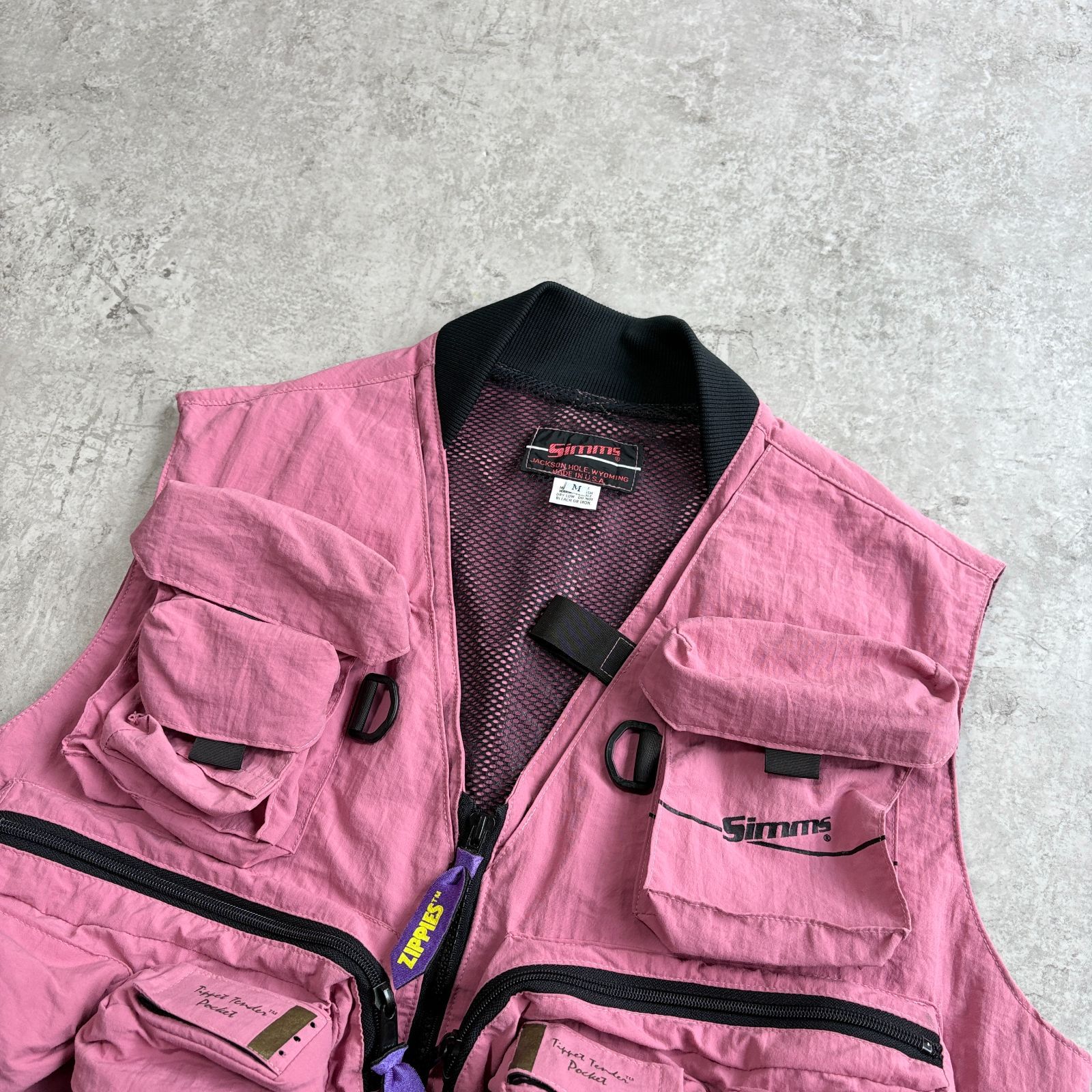 80s USA製 SIMMS Fishing Vest 【 pink 】 シムス フィッシングベスト