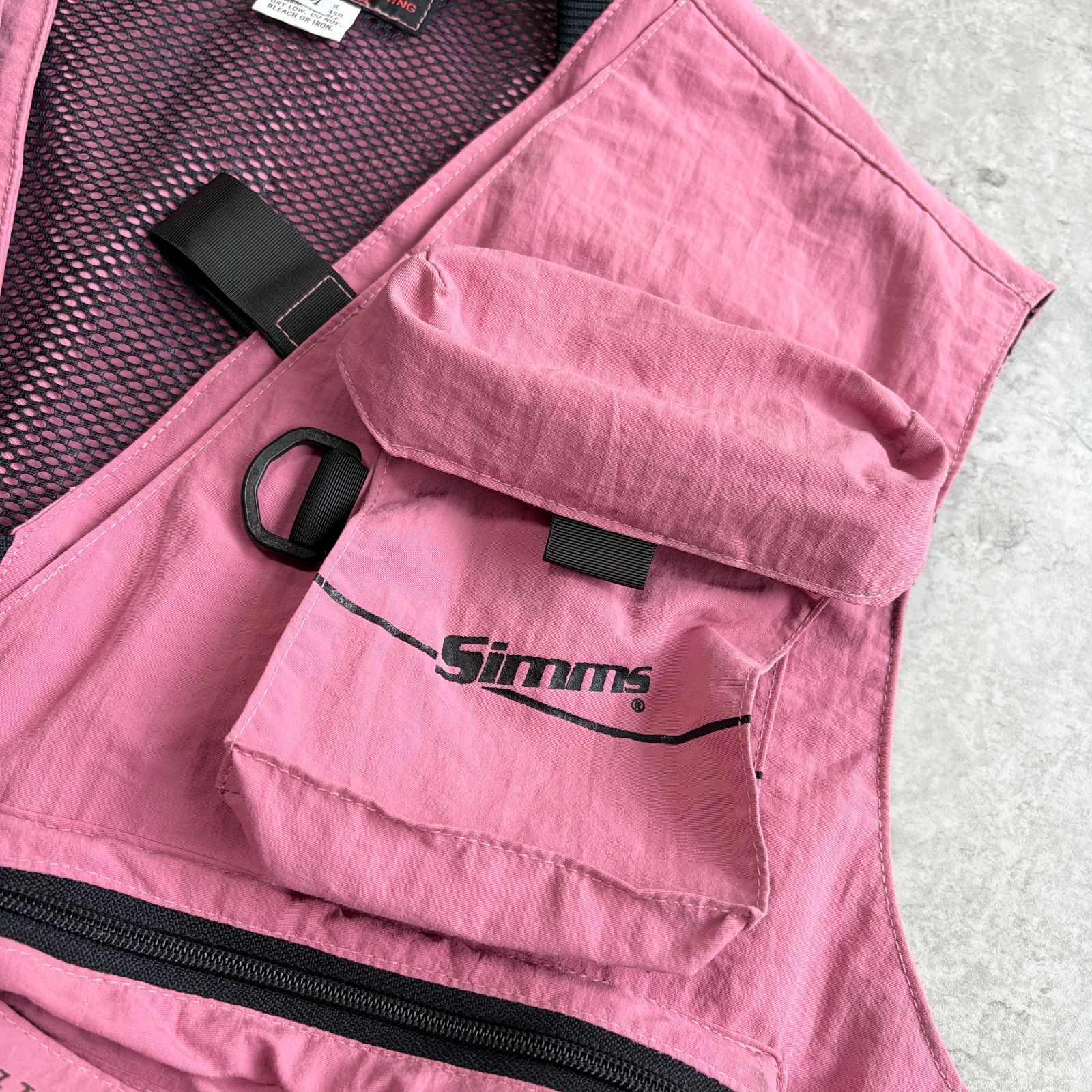80s USA製 SIMMS Fishing Vest 【 pink 】 シムス フィッシングベスト